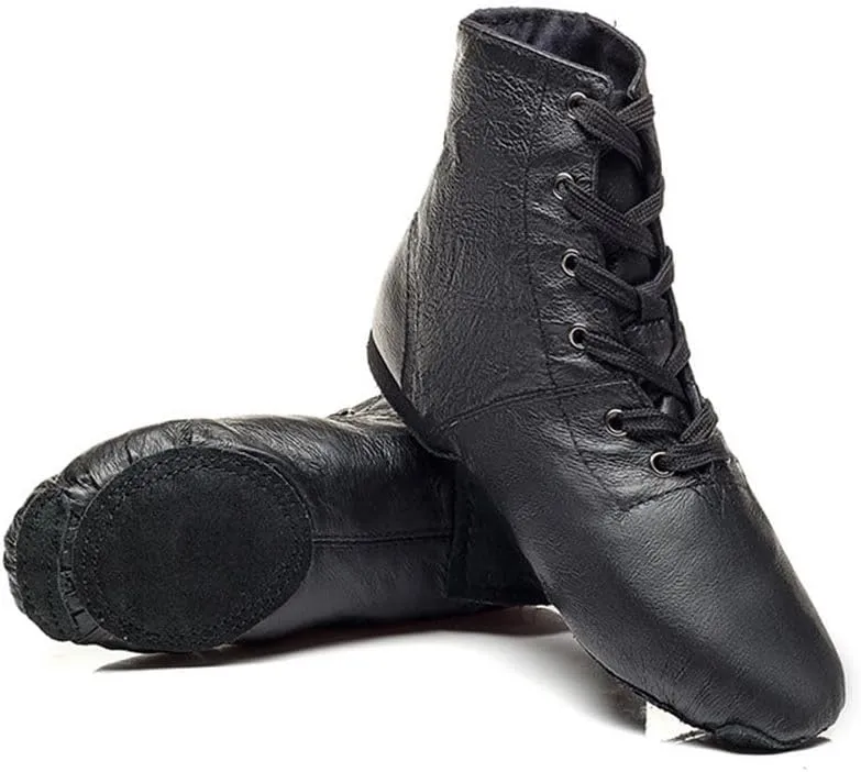 MSMAX Women Jazz Dance Sneakers Lace up Gymnastic Ankle Boots for Men