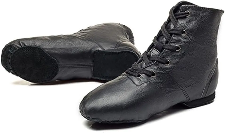 MSMAX Women Jazz Dance Sneakers Lace up Gymnastic Ankle Boots for Men