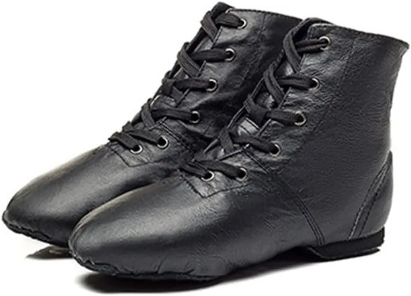 MSMAX Women Jazz Dance Sneakers Lace up Gymnastic Ankle Boots for Men