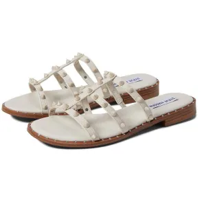 Muni White Studded Slide Sandals