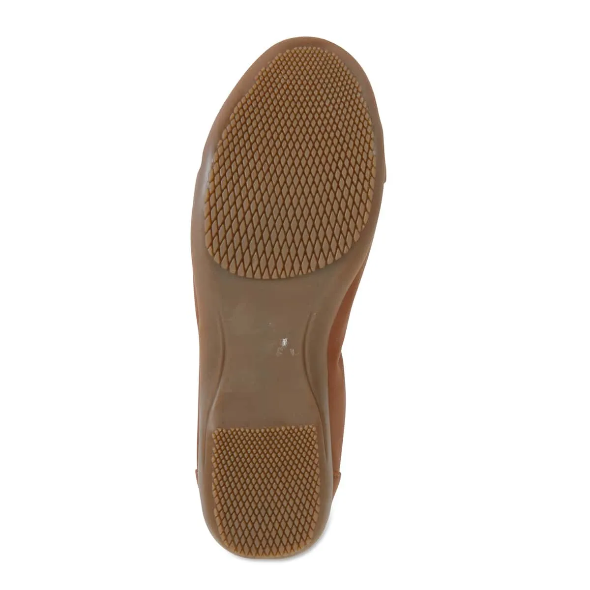 Nadine Flat in Tan Leather