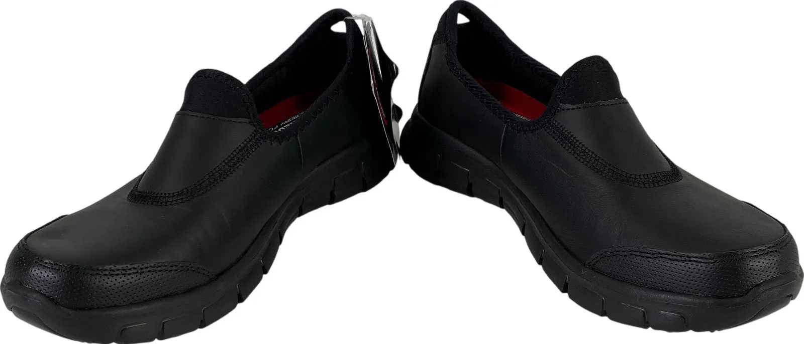 NEW Skechers Work Women’s Black Relaxed Fit Slip Resistant Loafer Shoes - 7