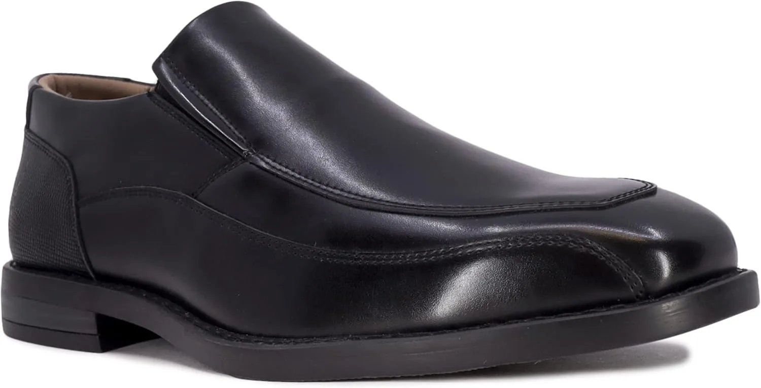 Nine West Men's Slip-On Loafer Formal Dress Shoe Square Toe Modern Bussiness Oxford Shoe