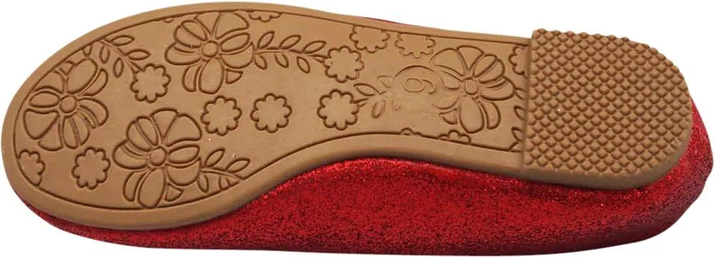 NORTY Girls Fashion Ballerina Ballet Slip On Flat Shoe Sizes Toddler to Big Kids Patent, Nubuck, Glitter