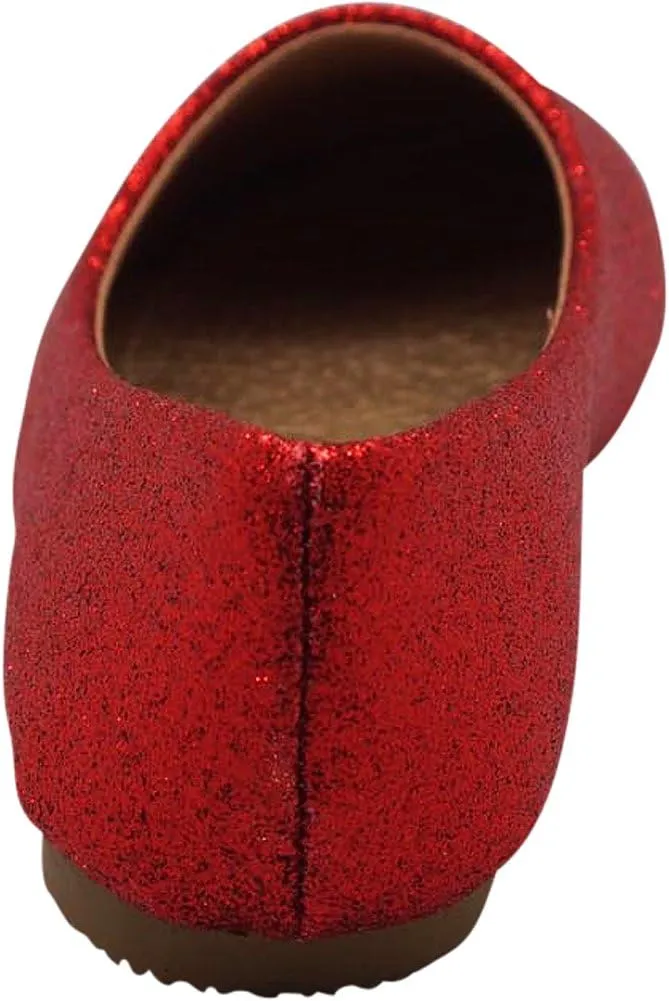 NORTY Girls Fashion Ballerina Ballet Slip On Flat Shoe Sizes Toddler to Big Kids Patent, Nubuck, Glitter