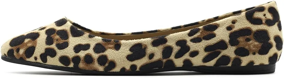 Ollio Women's Ballet Comfort Light Faux Suede Multi Color Shoe Flat