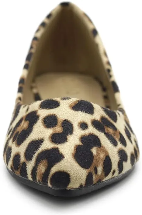 Ollio Women's Ballet Comfort Light Faux Suede Multi Color Shoe Flat