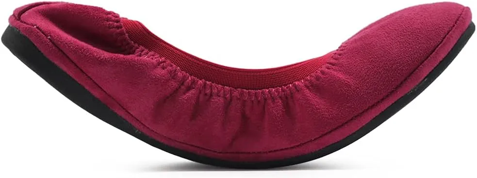 Ollio Women's Shoes Faux Suede Comfort Ballet Flat