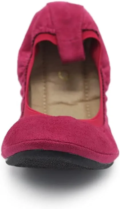 Ollio Women's Shoes Faux Suede Comfort Ballet Flat
