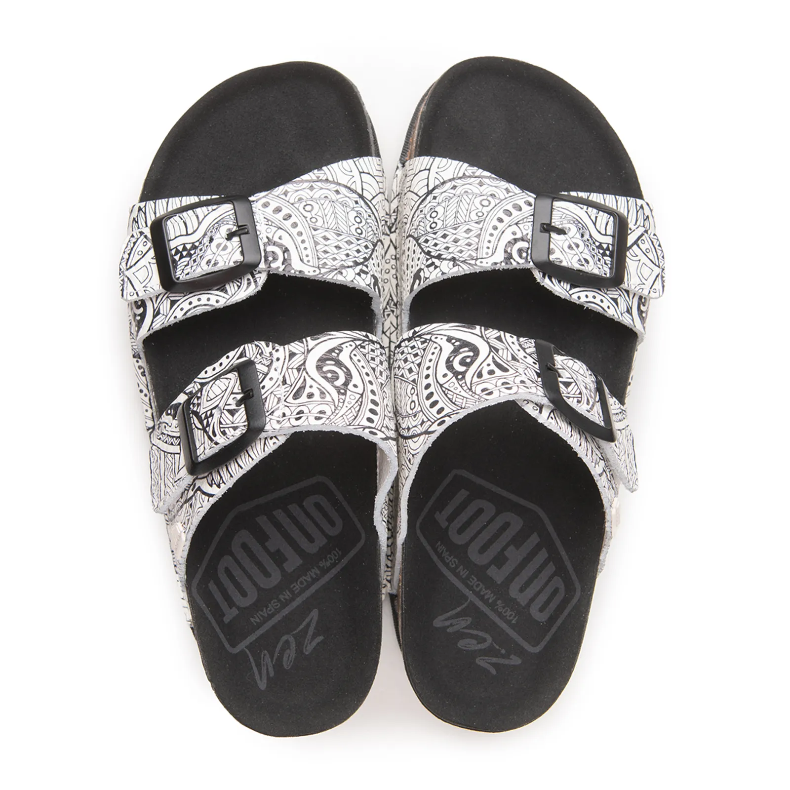 On Foot Aurora Slide Sandal (Women) - Black/White