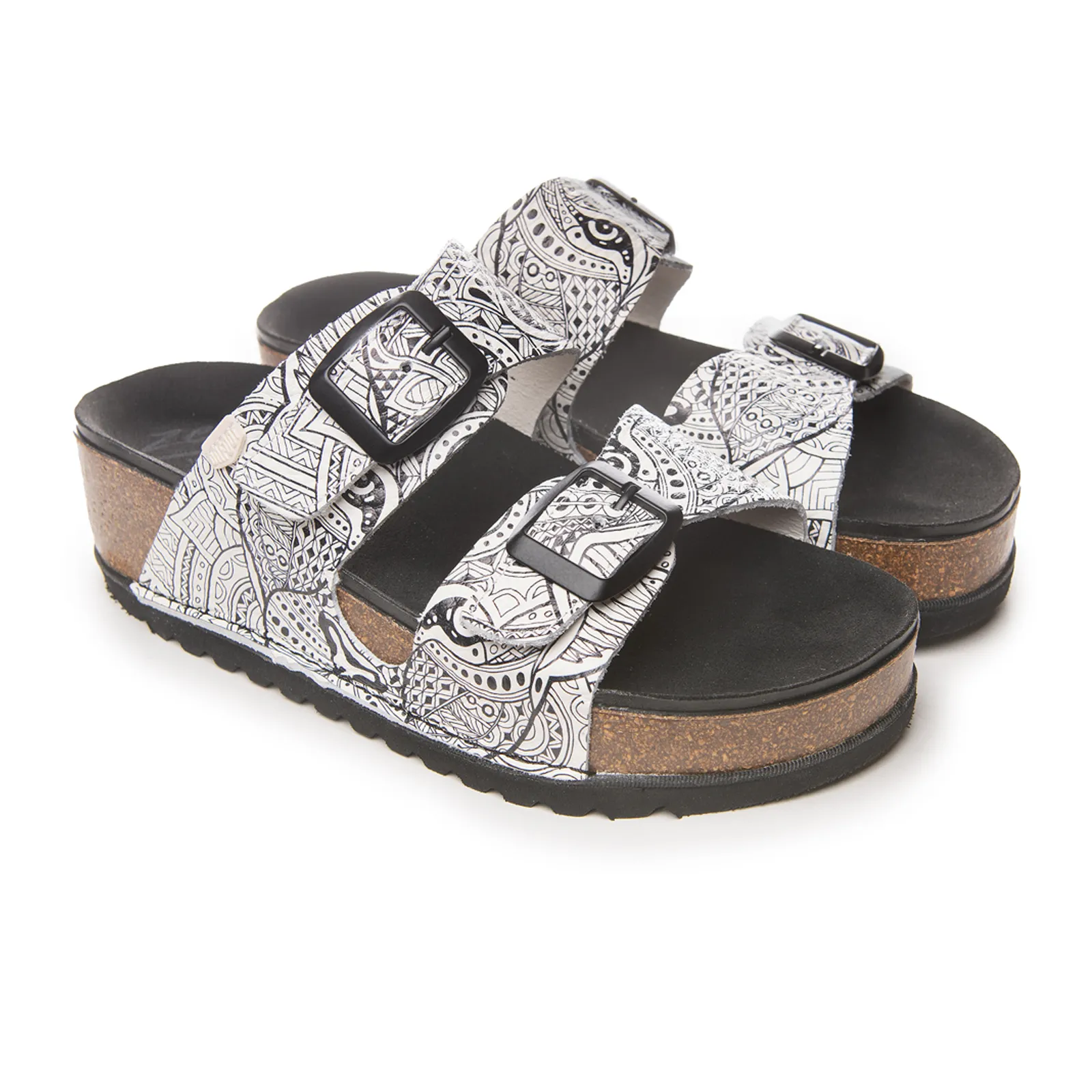 On Foot Aurora Slide Sandal (Women) - Black/White