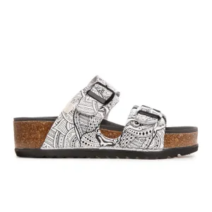 On Foot Aurora Slide Sandal (Women) - Black/White