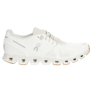 On Women's Cloud Sneakers, White/Sand, 5 Medium US