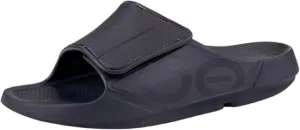 OOFOS OOahh Sport Flex Recovery Sandal, Black Matte - Women’s Size 10, Men’s Size 8