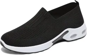 Padgene Women Walking Shoes Sock Sneakers Slip-On Breathable Mesh Trainers Women's Comfortable Casual Ladies Air Cushion Athletic Shoes Running Jogging Shoes