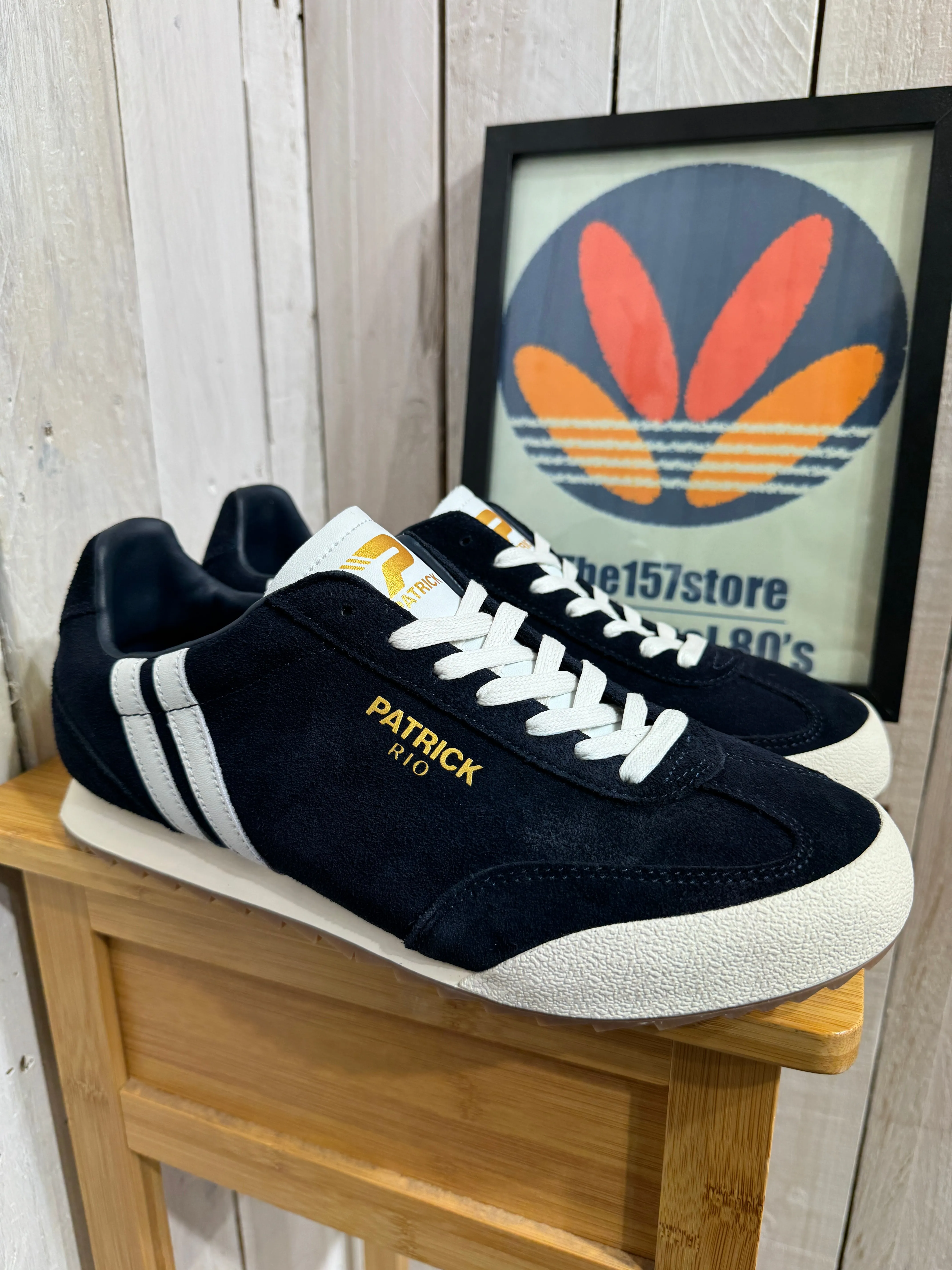 Patrick Rio Suede Trainers - Navy White