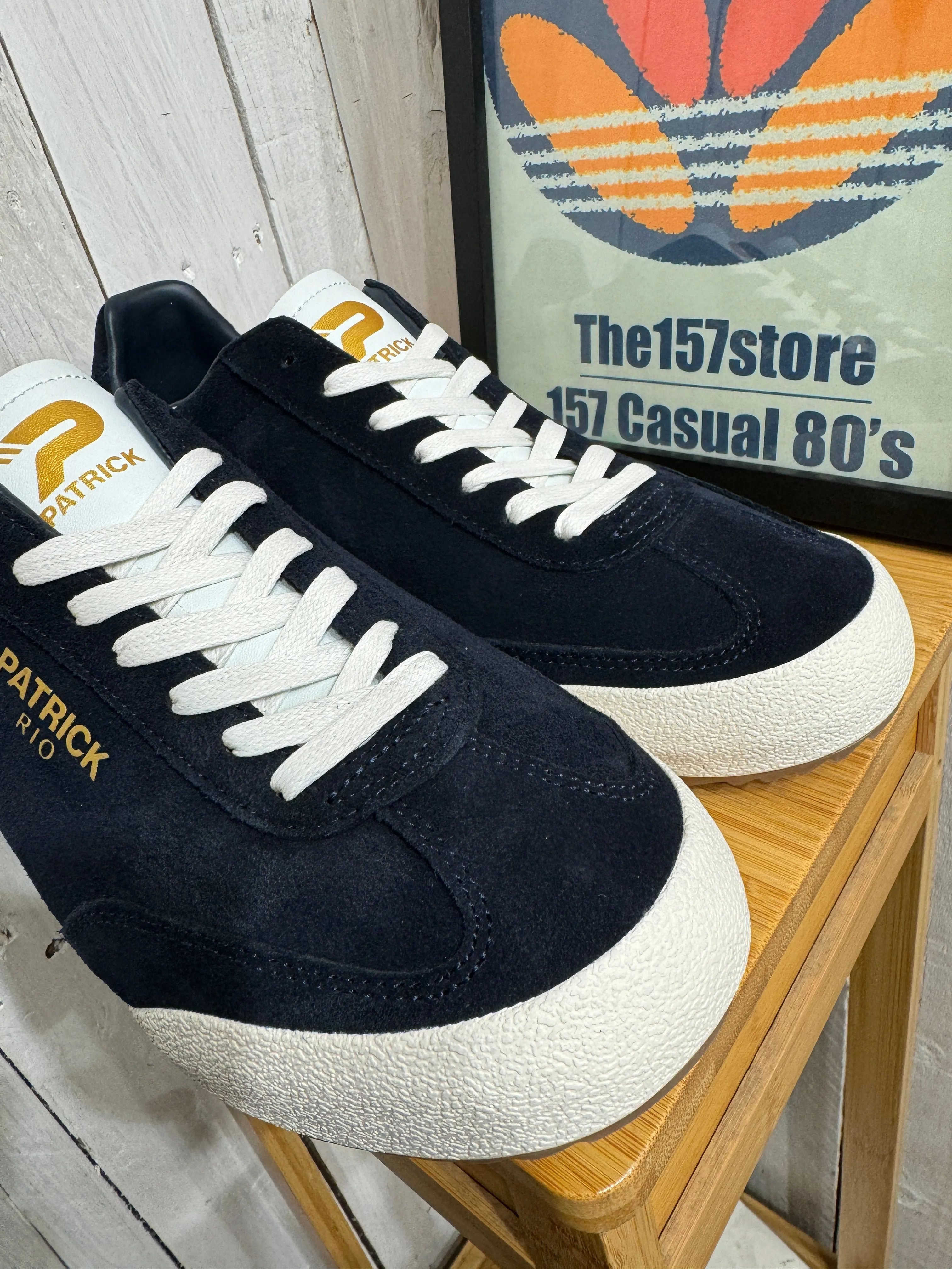 Patrick Rio Suede Trainers - Navy White