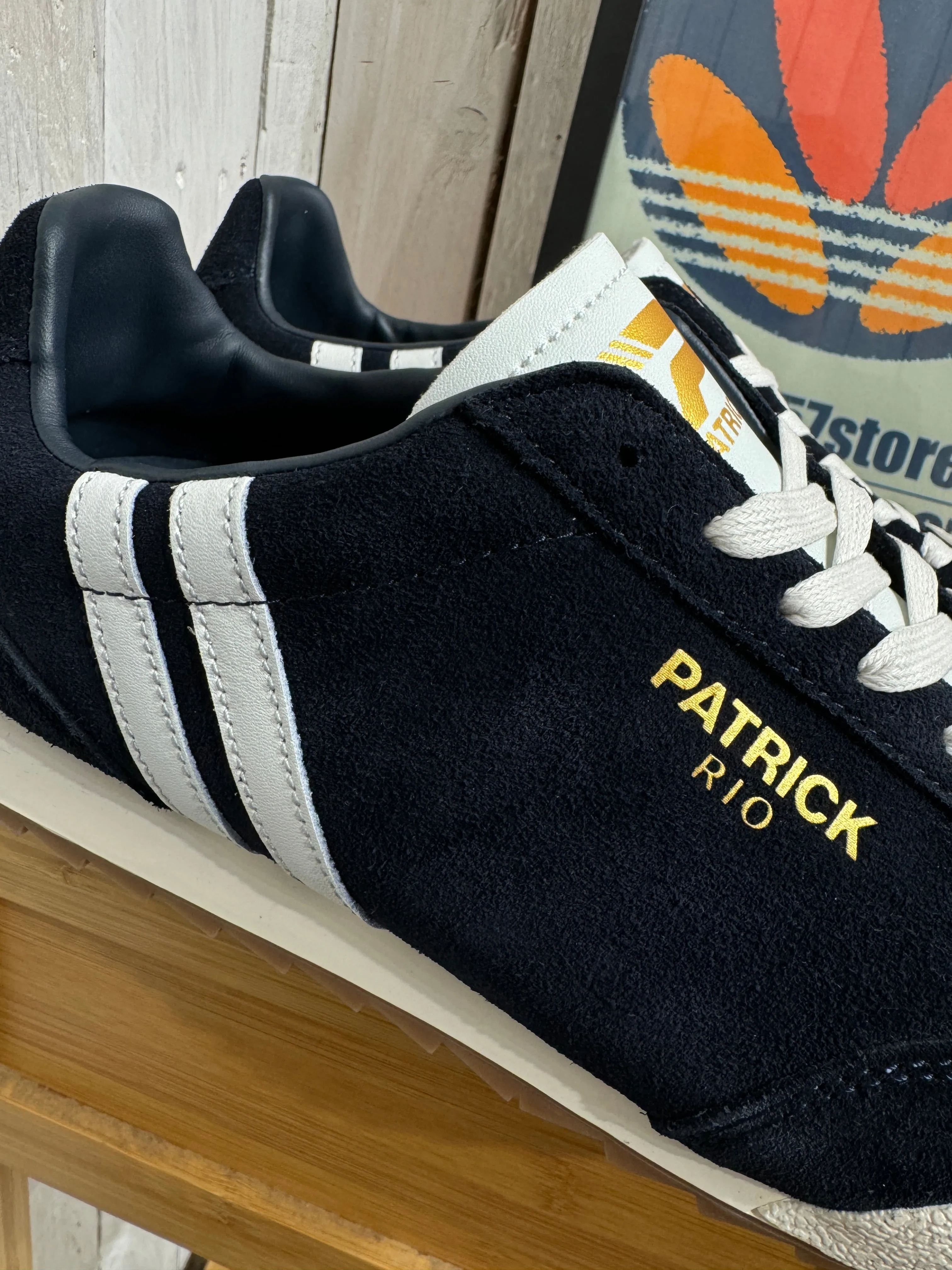 Patrick Rio Suede Trainers - Navy White