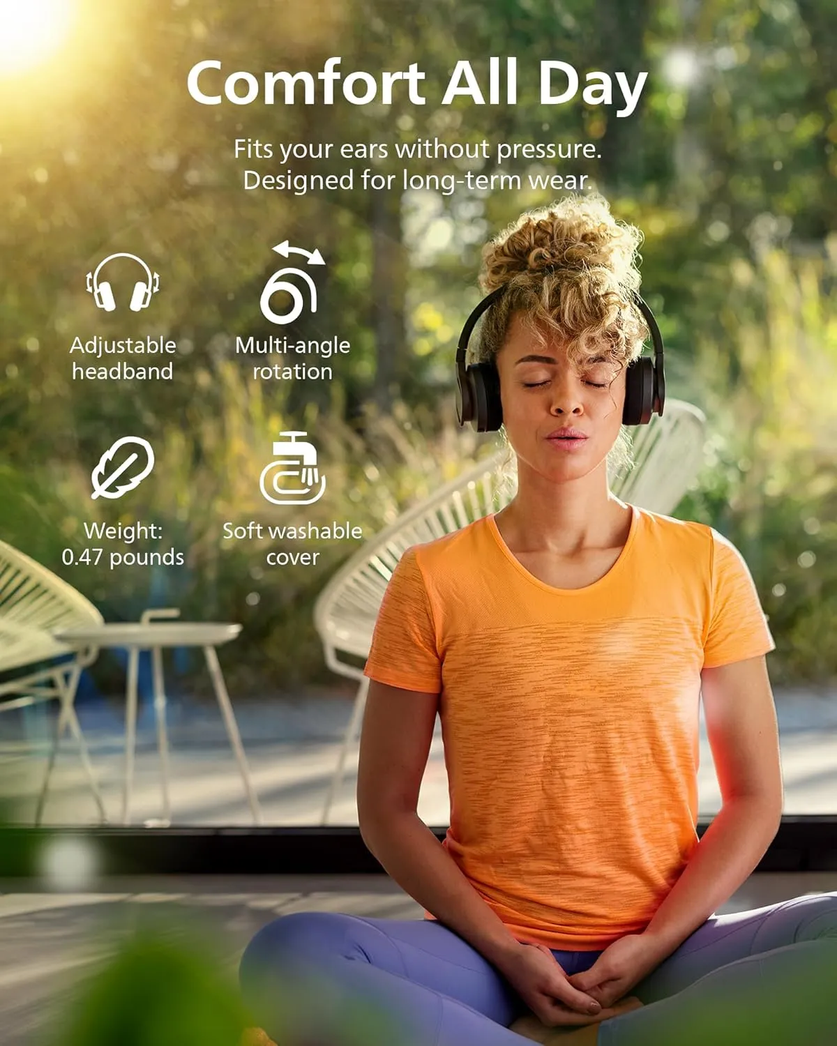 Philips A4216 Wireless Headphones, Over-Ear Bluetooth Headphones with Powerful Bass, Sound, 40 mm Drivers, 35 Hours Battery, Fast Charging,230g Lightweight, Washable/Cooling Ear-Cup, IP55, Black