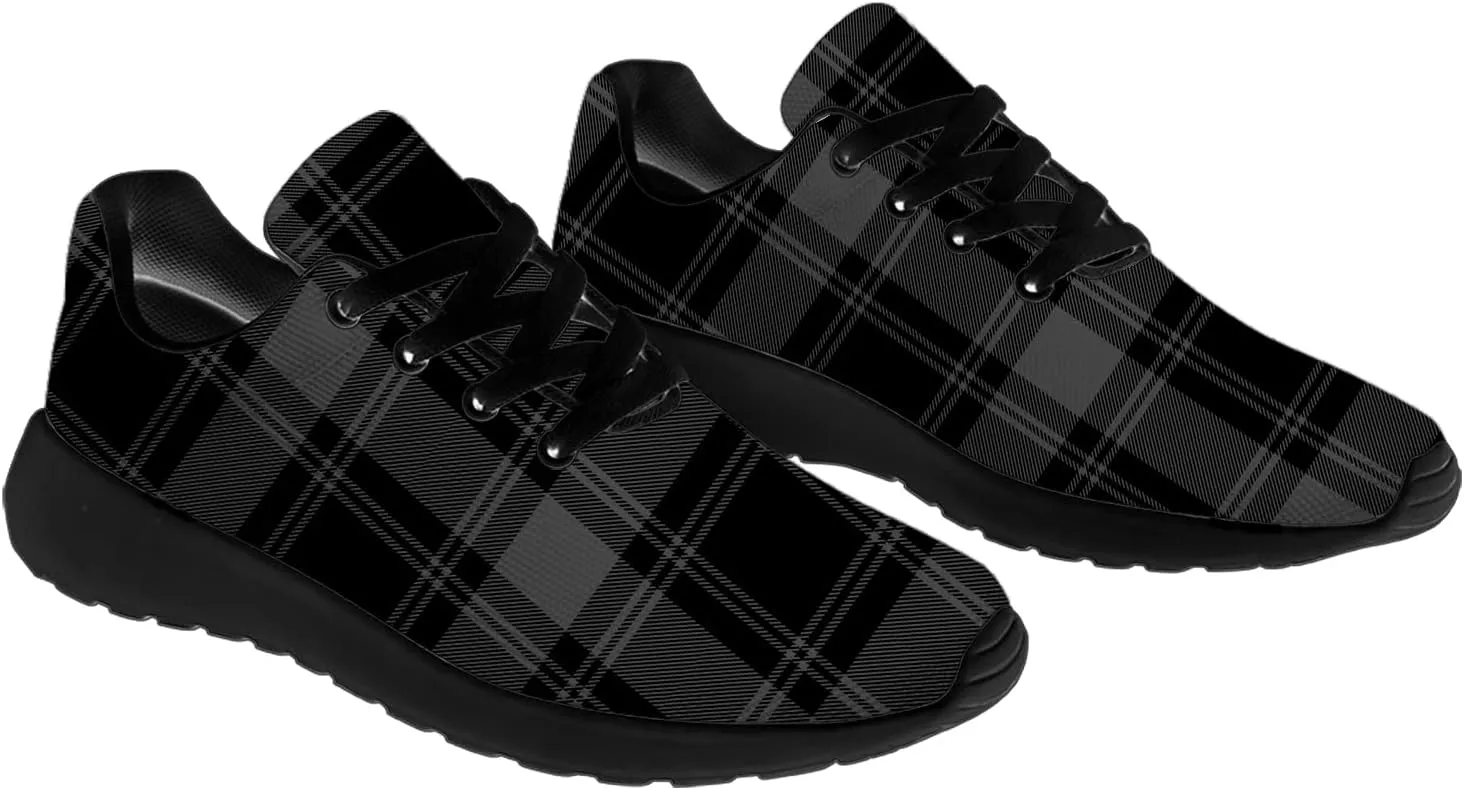 Plaid Shoes for Women Men Running Shoes Womens Mens Lightweight Walking Tennis Sneakers Jogging Shoes Gifts