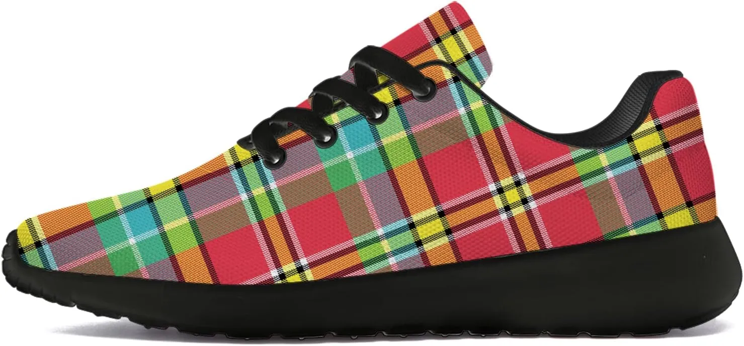 Plaid Shoes for Women Men Running Shoes Womens Mens Lightweight Walking Tennis Sneakers Jogging Shoes Gifts