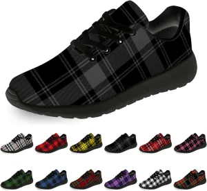 Plaid Shoes for Women Men Running Shoes Womens Mens Lightweight Walking Tennis Sneakers Jogging Shoes Gifts