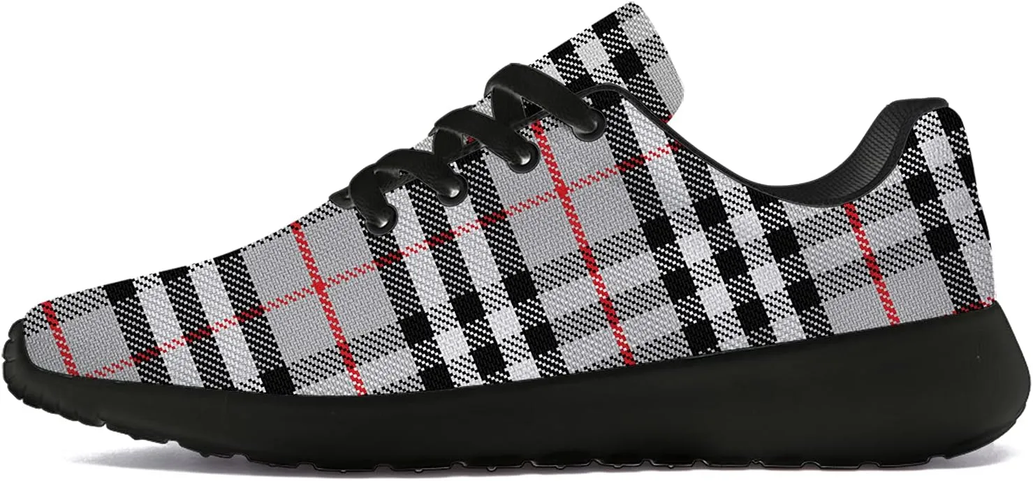 Plaid Shoes for Women Men Running Shoes Womens Mens Lightweight Walking Tennis Sneakers Jogging Shoes Gifts