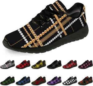 Plaid Shoes for Women Men Running Shoes Womens Mens Lightweight Walking Tennis Sneakers Jogging Shoes Gifts