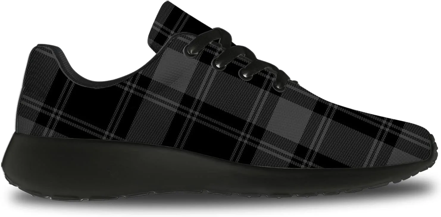 Plaid Shoes for Women Men Running Shoes Womens Mens Lightweight Walking Tennis Sneakers Jogging Shoes Gifts