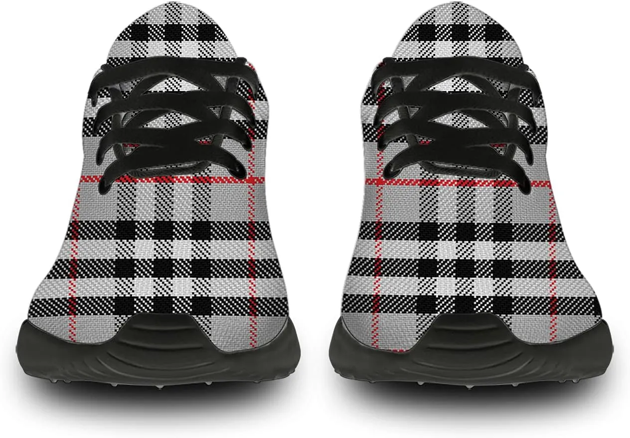 Plaid Shoes for Women Men Running Shoes Womens Mens Lightweight Walking Tennis Sneakers Jogging Shoes Gifts