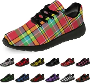 Plaid Shoes for Women Men Running Shoes Womens Mens Lightweight Walking Tennis Sneakers Jogging Shoes Gifts