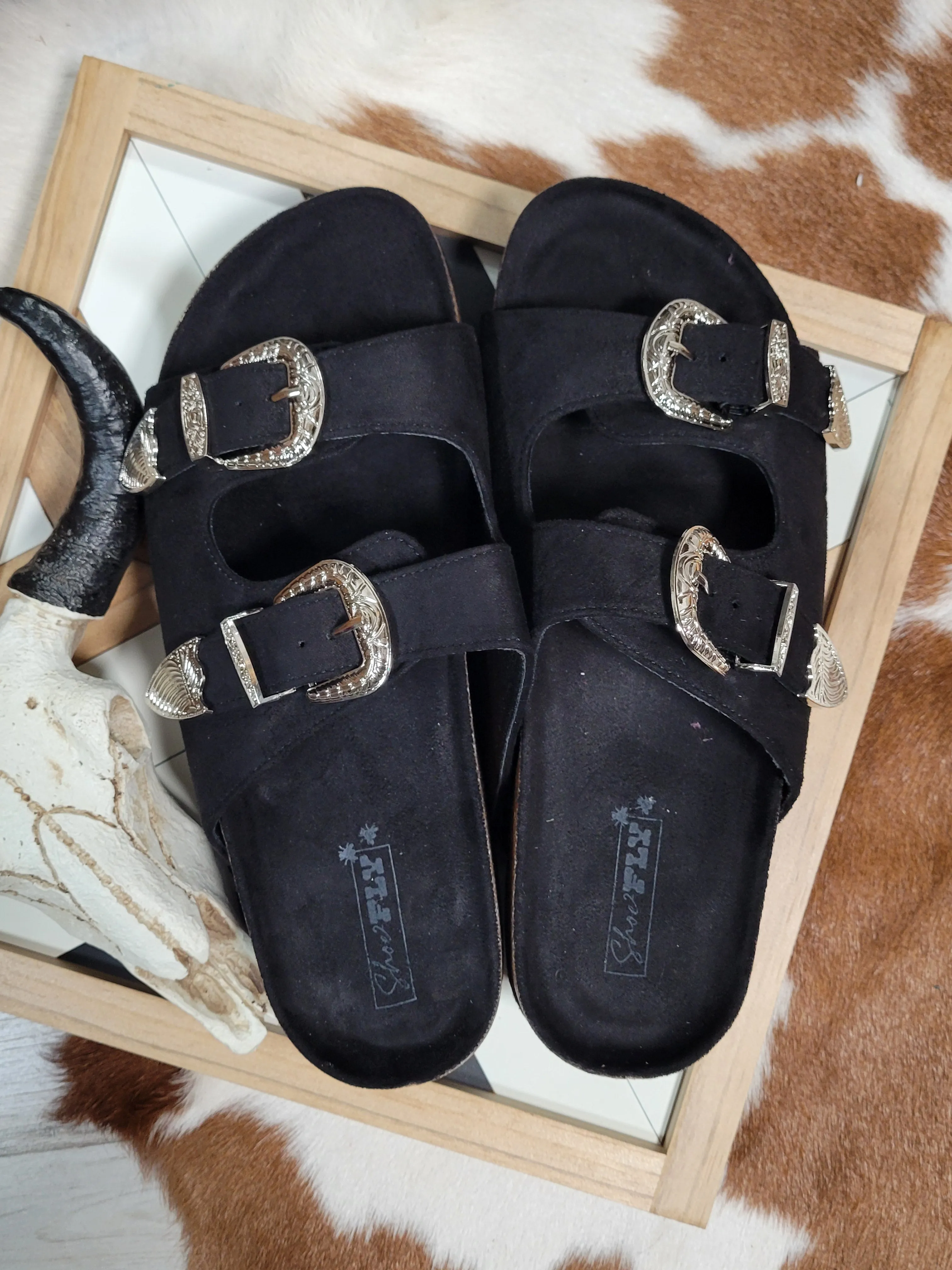 Platinum Buckle Sandal