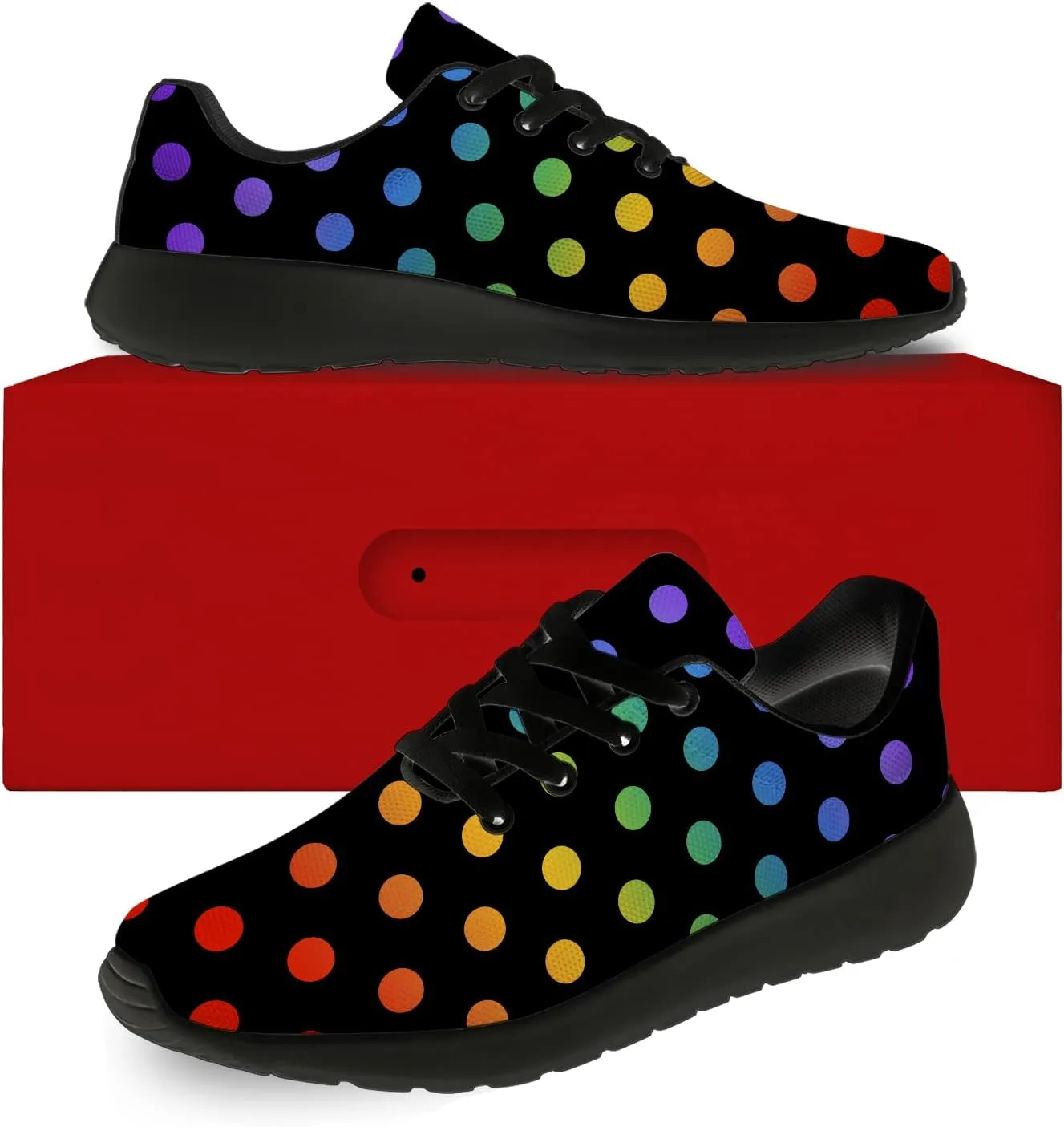 Polka Dot Shoes for Women Men Running Shoes Comfort Lightweight Walking Tennis Dots Sneakers Gifts