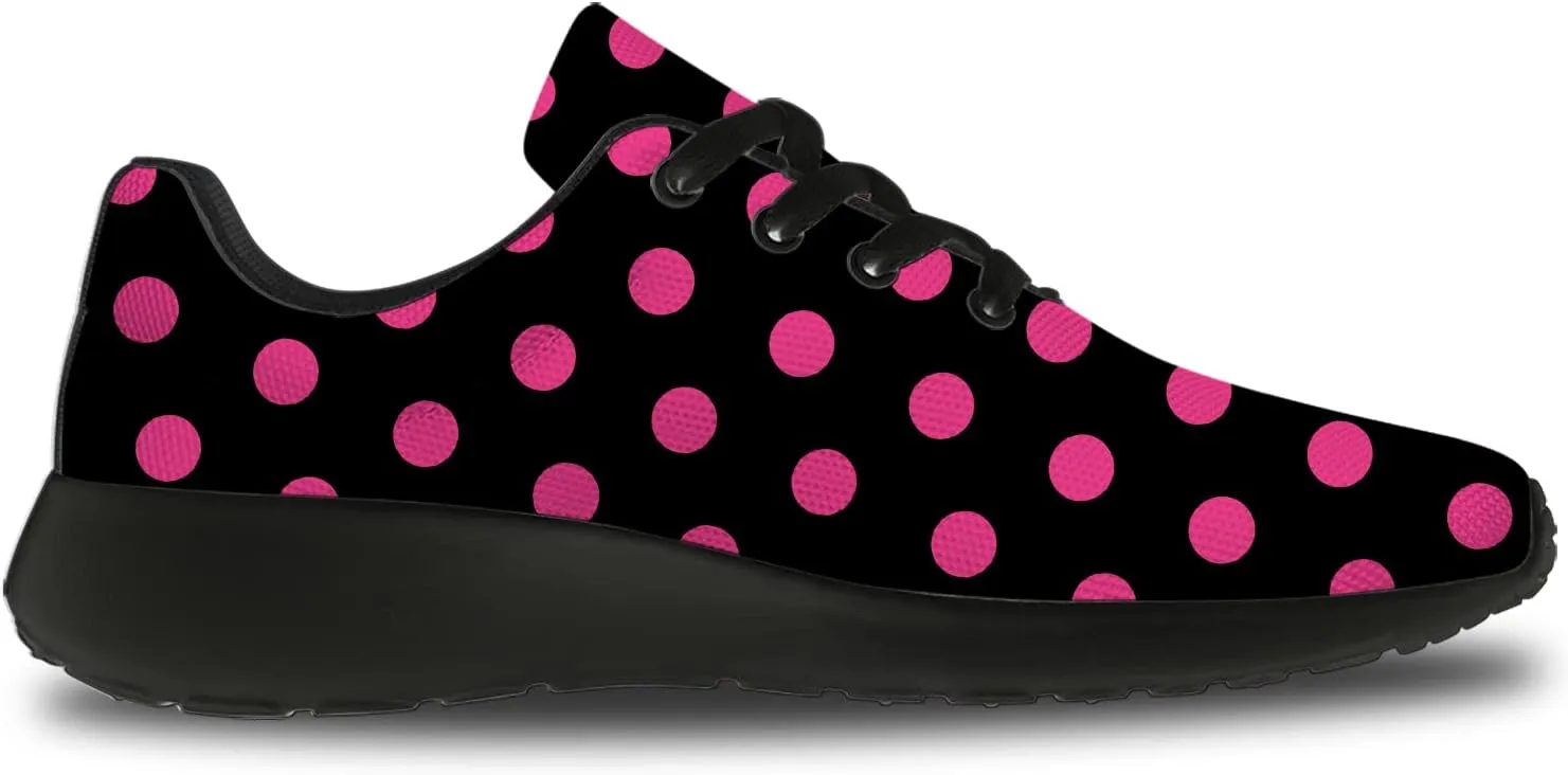 Polka Dot Shoes for Women Men Running Shoes Comfort Lightweight Walking Tennis Dots Sneakers Gifts