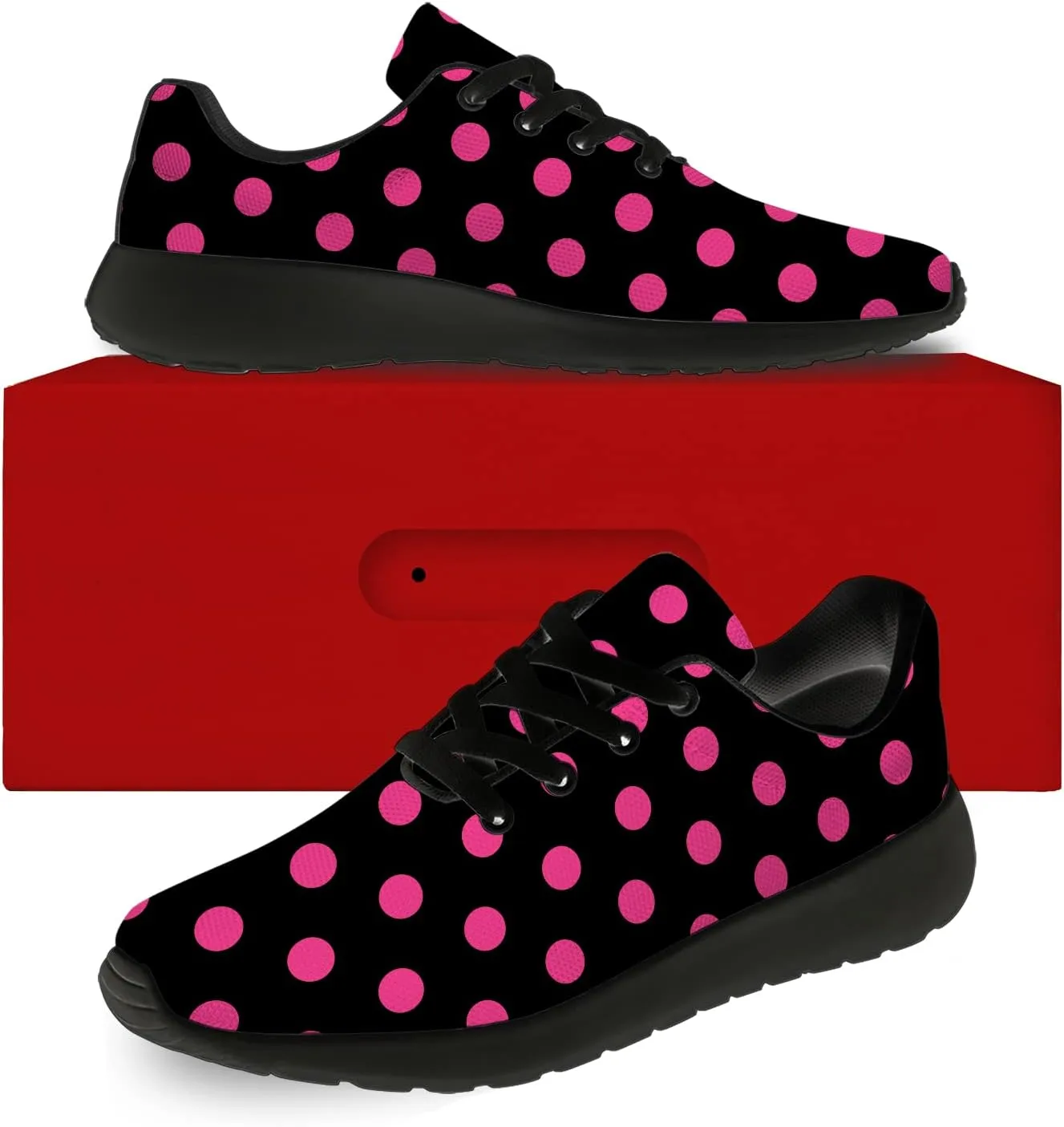 Polka Dot Shoes for Women Men Running Shoes Comfort Lightweight Walking Tennis Dots Sneakers Gifts