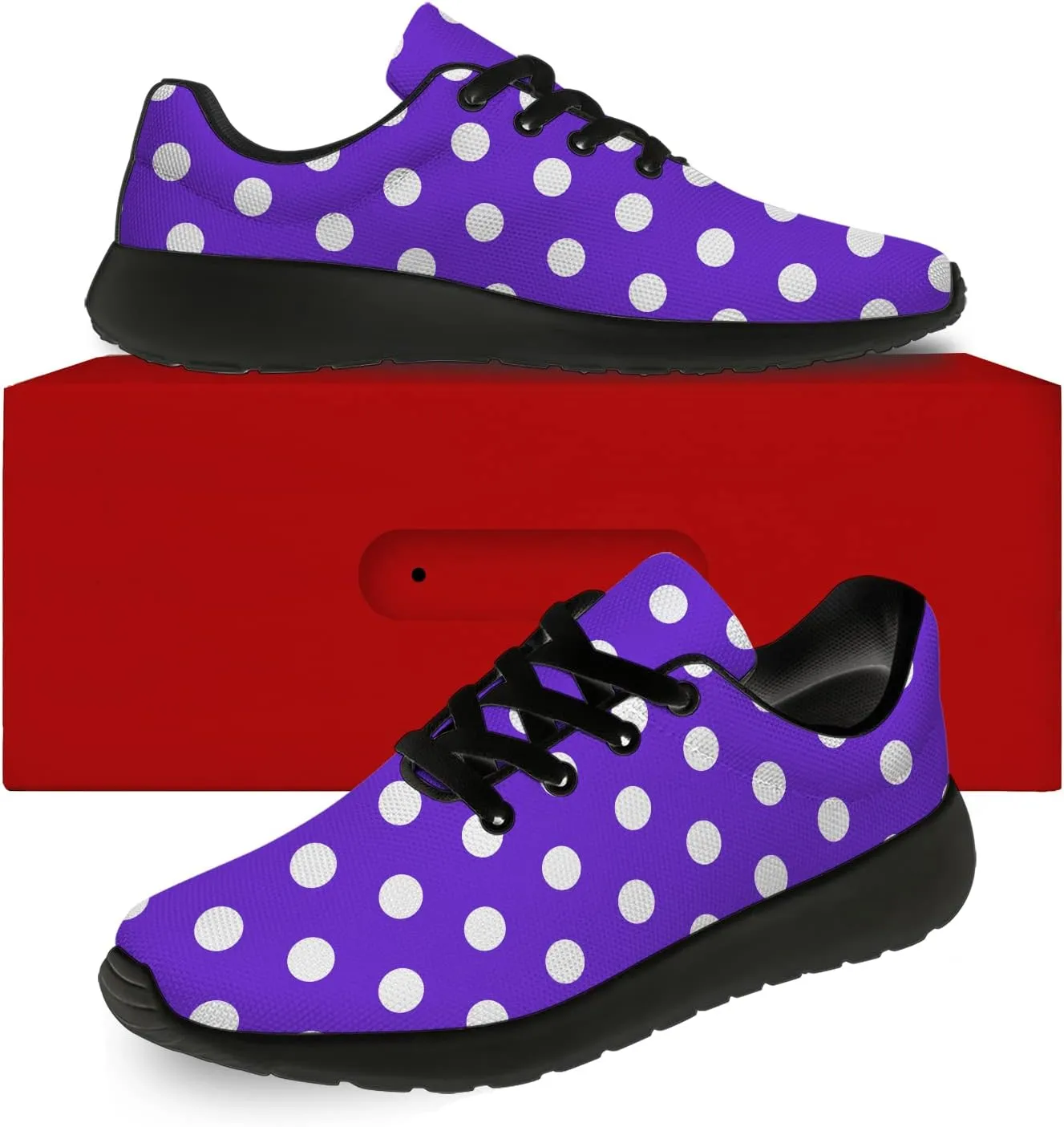Polka Dot Shoes for Women Men Running Shoes Comfort Lightweight Walking Tennis Dots Sneakers Gifts