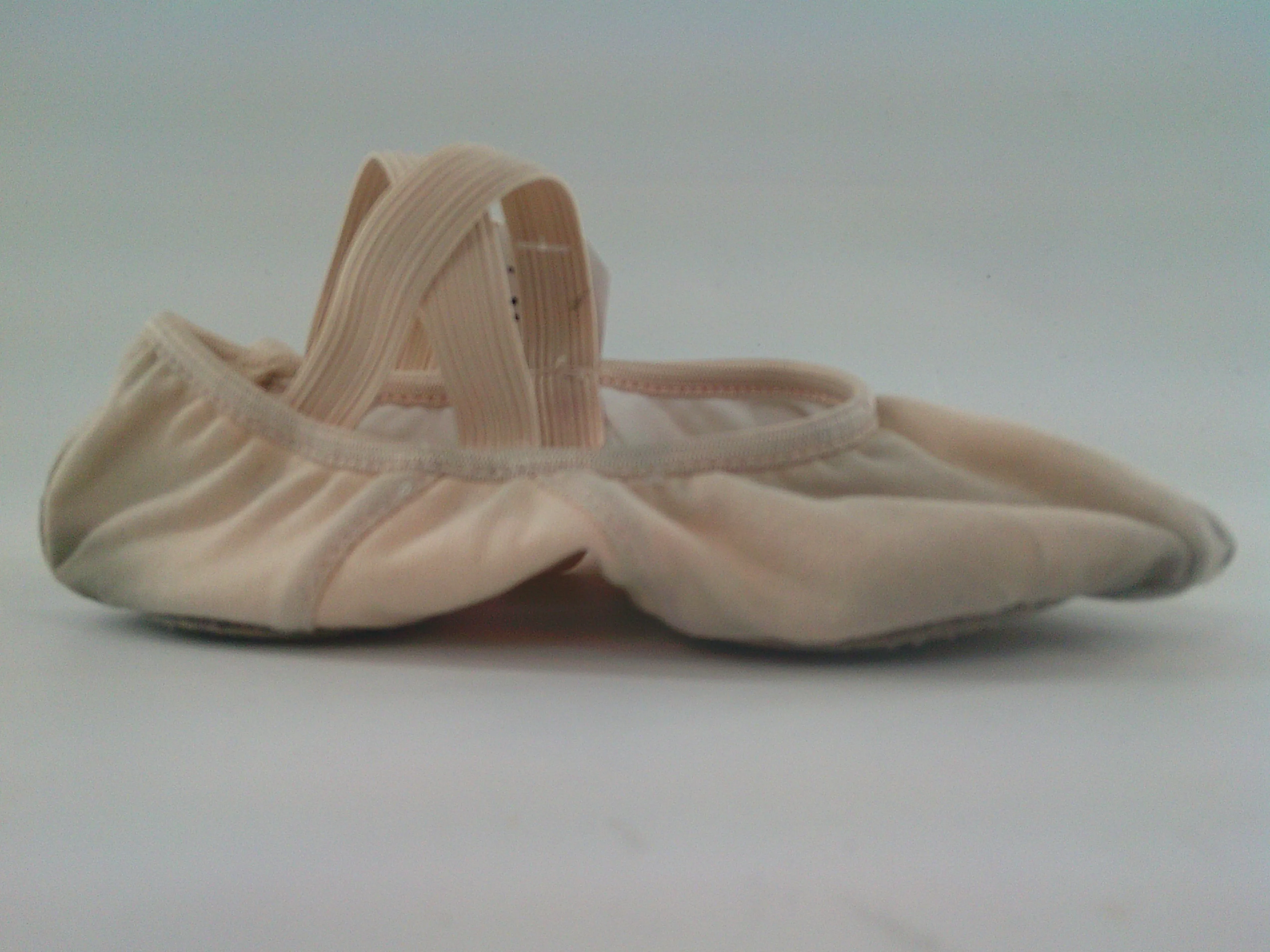 Pre-Owned Ballet Shoes Capezio Adult 6.5M No Tie Drawstring Canvas Crossing Straps Split Sole