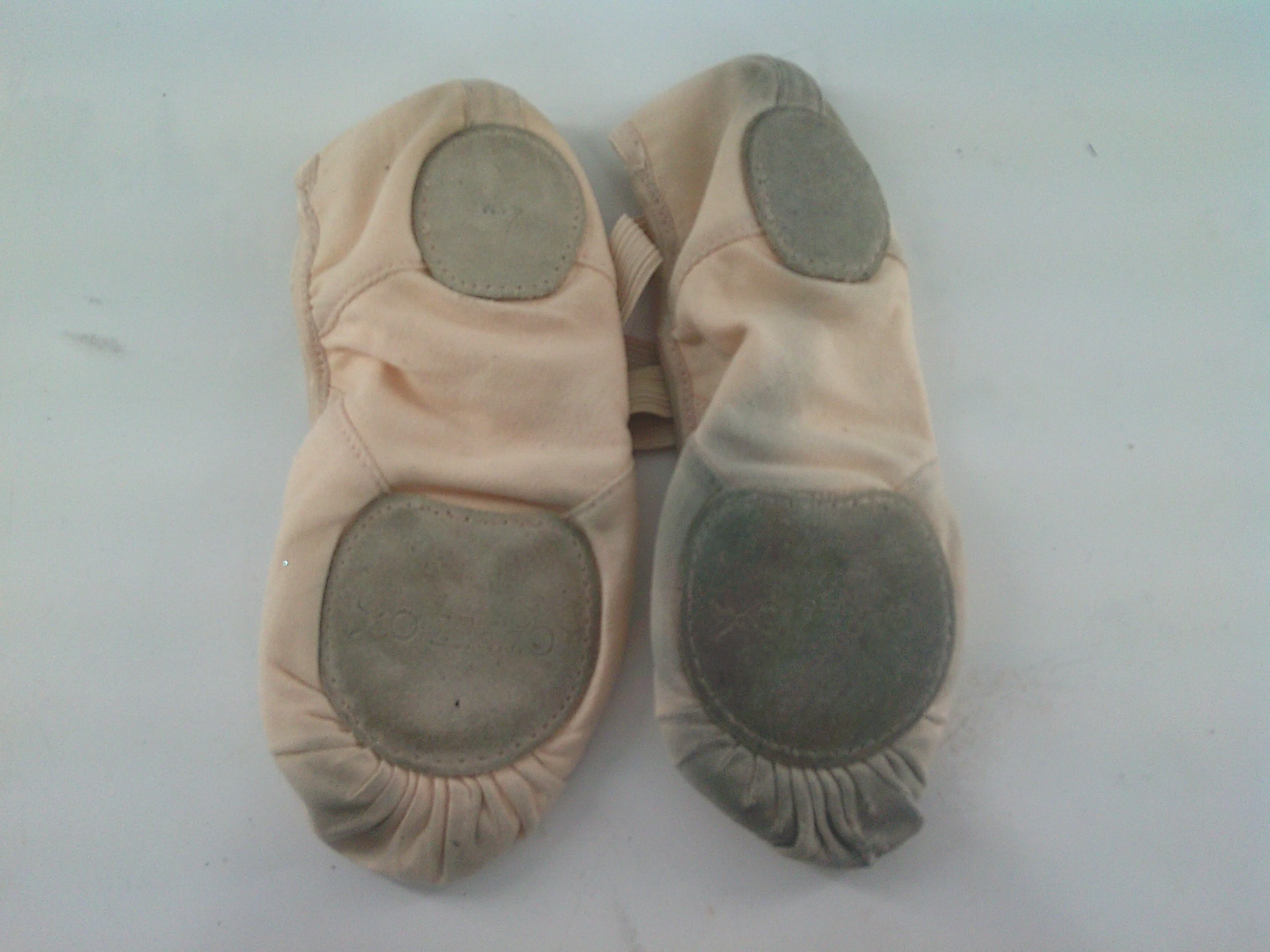 Pre-Owned Ballet Shoes Capezio Adult 6.5M No Tie Drawstring Canvas Crossing Straps Split Sole