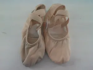 Pre-Owned Ballet Shoes Capezio Adult 6.5M No Tie Drawstring Canvas Crossing Straps Split Sole