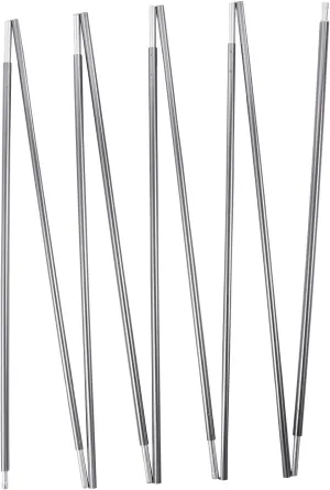 Preassembled Tent Poles, Gray Tent Poles Replacement, 7001 T6 Heated Aluminum Tent Poles, 2 Poles Pack