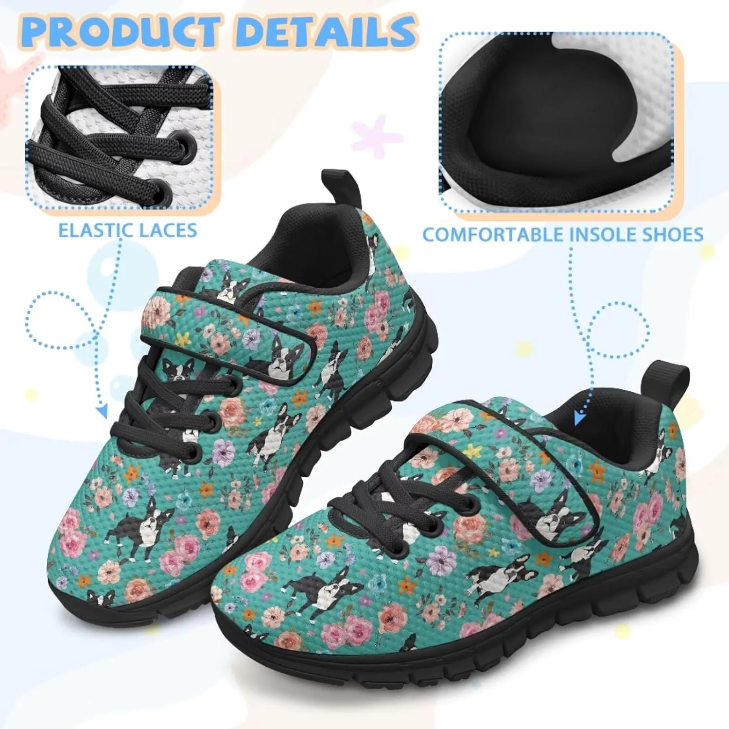 Puppy Dog Girls Boys Running Sneakers Hiking Shoes Fitness & Cross-Training Shoes Outdoor Sneaker