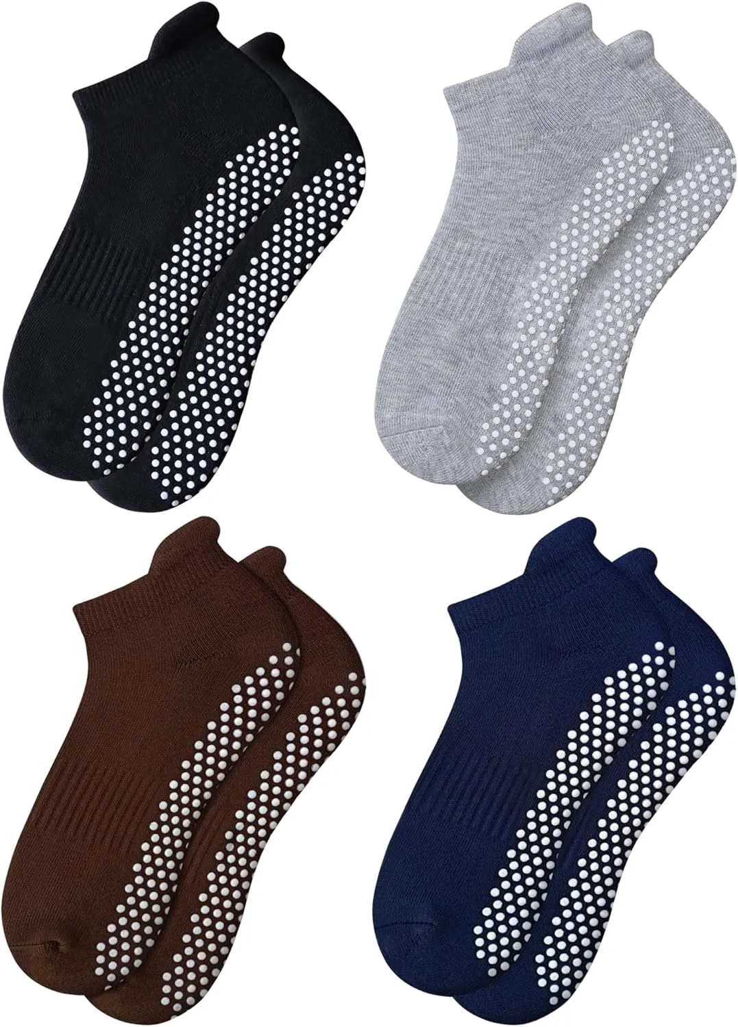 RATIVE Anti Slip Non Skid Barre Yoga Hospital Pilates Socks with Grips for Women Men