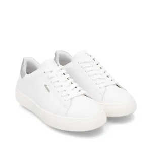 Remonte D2J00 -Ladies Lace Trainer in White/Silver