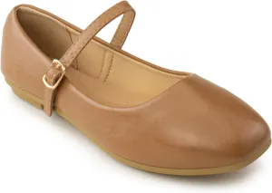 RF ROOM OF FASHION Women's Buckle Strap Mary Jane Ballet Flats