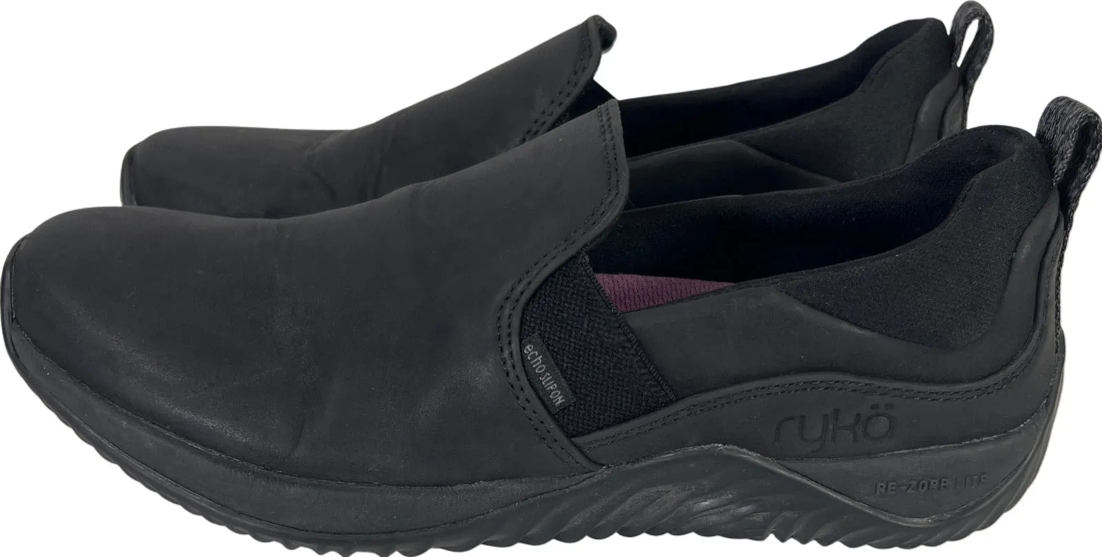 Ryka Women’s Black Echo Slip On Comfort Walking Loafers - 6.5
