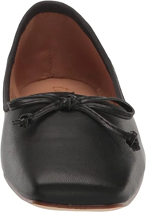 Sam Black Edelman Square-Toe Low-cost Teresa Detailed Ballet On Bow Circus Don't miss it By Flats Slip