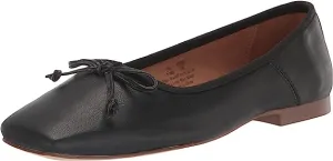 Sam Black Edelman Square-Toe Low-cost Teresa Detailed Ballet On Bow Circus Don't miss it By Flats Slip