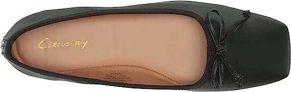 Sam Black Edelman Square-Toe Low-cost Teresa Detailed Ballet On Bow Circus Don't miss it By Flats Slip
