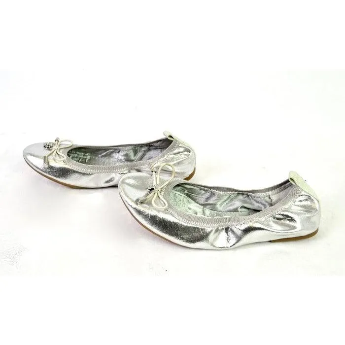 Sam Edelman Women's Farren Flats Silver 5M