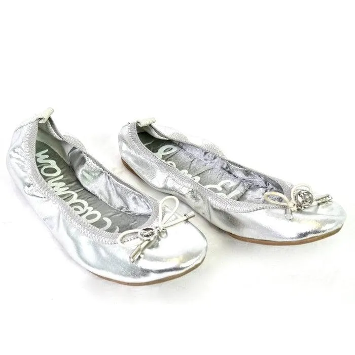 Sam Edelman Women's Farren Flats Silver 5M